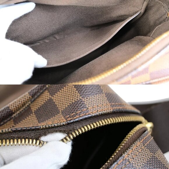 LOUIS VUITTON Naviglio Shoulder Bag Damier Ebene Leather Brown N45255 35KB609 - Picture 10 of 16